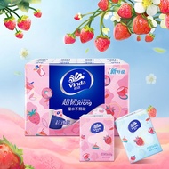 Vinda Pocket Tissue 4 Ply Ultra Strong (Strawberry) [18/24 Packs] 210mm x 210mm 5 Pcs | Extra Strong