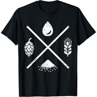 Water, Barley, Hops, & Yeast | Homebrew T-Shirt