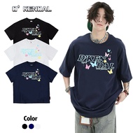 [NEW Free Box] BUTTERFLY T-SHIRT Full Embroidery 2 Details Boxy Unisex Form[D’KENDAL DESIGN]100% Pre