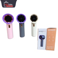 199-Speed Turbo Handheld Fan | High-Speed Bladeless Mini Fan | USB Rechargeable Portable Cooling Fan