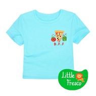 LittleFresco - BFF Pizza Kids T-Shirt Lightbiru