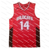 2025 Movie Wildcats High School #14 Troy Bolton Basketball Jersey Sports Shirt Cosplay Mens Hallowee