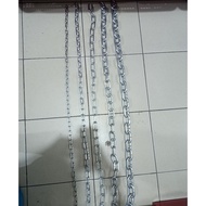 Galvanized Iron Link Chain 6 Sizes,1/9inch(3mm), 1/8inch(4mm), 3/16inch(5mm), 1/4inch(6mm), 5/16inch