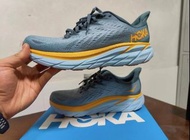 {全新正品}HOKA ONE ONE Clifton8 防滑 耐磨 跑步鞋 男女同款 藍黃色