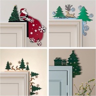 Creative Christmas Ornament Door Frame Corner Home Decoration Santa Claus Grinch Door Corner