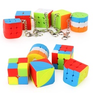 2x2x2 3x3x3 Pyramid Skew X-Cube Ivy Cube Keychain Smooth Magic Cubes Keyring Puzzles Collection