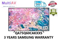 SAMSUNG QLED QA75Q60CAKXXS * AIR SLIM DESIGN * 75INCH 4K ULTRA HD QLED SMART TV * SOLAR REMOTE * QA75Q60C * 75Q60C * 3 YEARS SAMSUNG WARRANTY * 2023 NEW MODEL * NEW SET * SEALED SET