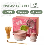 Matcha Set 4/7 Pieces Japanese Matcha Set Matcha Bowl Set Matcha Tea Set Cute Matcha Bowl with Spout