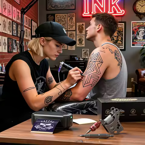 Portable Wireless Bluetooth Tattoo Printer TP31 80mm Thermal Stencil Maker for Artists Works with Ph