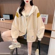 Chubby Meiyi Top University T Jacket M-XL Huamian Composite Milk Silk Bottom Coffee Color Autumn Win