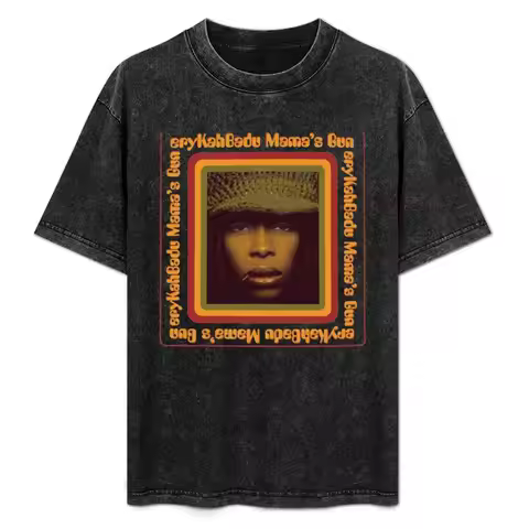 Erykah Badu Mama's Gun T-Shirt Retro Style Print Casual Top