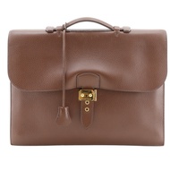 กระเป๋า Hermes Sac à Depeche 38 Business Bag รุ่น Fjords ปี 1999 สีน้ำตาล □C กระเป๋าถือ ขนาด A4 แบบม