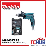 [Makita] M8103KX2B Impact Drill Kit (26PCS Accessories)