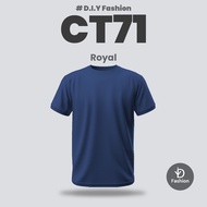 OREN SPORT Unisex Super-Thick Plain T-shirt - Royal CT71