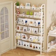 Behind the Door Bookshelf Ultra-Thin Shelf Wall-Mounted Iron Narrow Shelf Household Children's Picture Book Display Storage Shelf