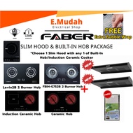 Faber Slim Hood & Built-In Hob/Table Top Single Induction Ceramic Combo Package
