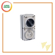[S56C313GY] Schneider Electric S56 13A Switched Socket 250V IP66 Grey [SIRIM APPROVED] (cupex)