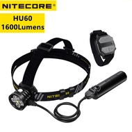 Original NITECORE HU60  Headlamp 1600 Lumens  Range 162M USB Rechargeable Wireless Focusing Headlight Outdoor caving