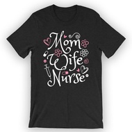 Mom Wife Nurse T-Shirt Cute Registered Nurse T-Shirt