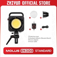 ZHIYUN G300 300W ซังไฟ LED 2700K-6500K ไฟวิดีโอแอปควบคุม500W สองสีชุดไฟถ่ายภาพโคมไฟ LED