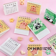 CHIHIRO11Z9D 2026 Desk Calendar, Small Standing Flip Mini Calendar, Cute Desktop Decoration Cartoon 