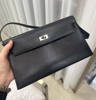 Hermes kelly Elan 黑 銀扣
