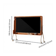 Mobile TV Stand sturdy wood TV console Nordic design space-saving living room portable vintage desig