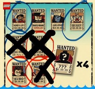 交換 藍有 要紅色 One piece 海賊王 Lego 通緝 通緝令 懸賞令 海報 展示架