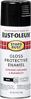 Rust-Oleum 7779830 Stops Rust Spray Paint, 12 oz, Gloss Black