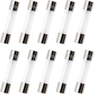Pack of 10 pcs F10AL Fast-Blow Fuse 10A 250V Glass Fuses 0.23 x 1.18 inch / 6 x 30 mm (10amp) (F10A)