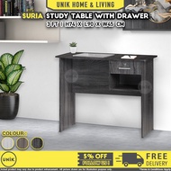 [UNIK] Suria Office Study Table Desk with Lockable Drawer | Meja Office Belajar Laci Berkunci H74 L9