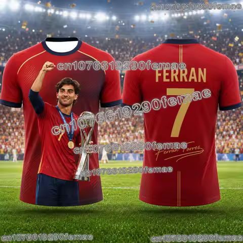 2026 New Ferran Torres Spain Football Jersey Fan Memorabilia Shirt Soccer Player Collection T Shirt 