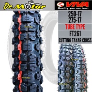 VIVA TYRE 17 Tube Type FT261 250-17 275-17 Cutting Tayar Cross Made In Malaysia Tayar