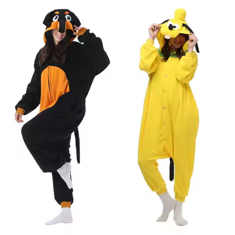 Onesieshow Animal Kigurumi Pyjamas Halloween Onesie Adult Cartoon Dog Cat Parrot Pajama Cosplay Part