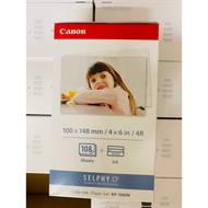 Canon Kp108in printing paper box for printers Cp1500, Cp1300, Cp1200, Cp1000, Cp910.etc.3 ink cartri