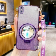 镜子支架挂绳手机壳 Compatible for Iphone XR XS MAX 6 Plus 7 Plus 8 Plus 6S Plus SE 2020