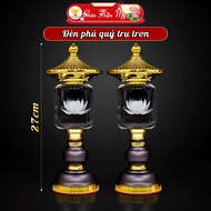 Đèn Thờ Phú Quý Pha Lê Hợp Kim CHÂN THIỆN MỸ Vật Phẩm Phong Thủy Cao Cấp Trang Trí Bàn Thờ M09