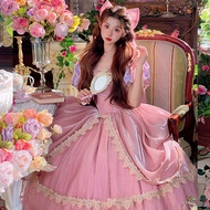 Disney Ariel Princess Dress for Adults cos Performance Costume Mermaid Wig Outfit Dress Accessories 