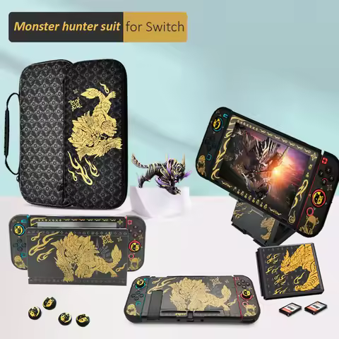 2021 Monster Hunter Storage Bag for Nintendo Switch Travel Carrying Case Protective Shell for NS Swi