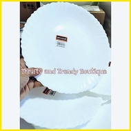 ⚽︎ ♀ ◇ Onhand Arcopal  Large White 6pcs Opal dinner plates Microwavable Tempered glass