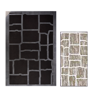 Stone-Finish Stencil แผ่นพลาสติกสร้างลายคอนกรีต เพ้นท์ลายคอนกรีต พื้นและผนัง