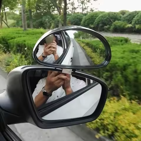 Car Rearview ,Coach Mirror,and Reverse Mirror, Auxiliary、 Blind Spot Mirror, Large Field of View, Wi