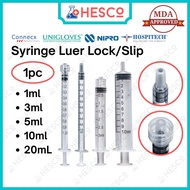 Disposable Syringe Picagari Luer Lock Luer Slip 1pc MDA — 1/3/5/10/20ml cc, Medicine, Injection, Med