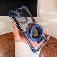 For Xiaomi POCO C85 Case Shockproof Electroplated TPU Stand Cover Phone Casing Xiaomi POCOC85 Case