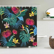 Original Tree Leaves Pattern Bath Curtain Waterproof Fabric Shower Curtains Flowers Bathtub Screen w