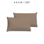 AKEMI Cotton Essentials Colour Home Divine Pillow Case 600TC (2pc) 48cm x 74cm QL7J