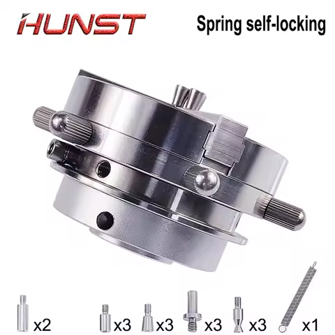 Hunst D69 Auto Lock Rotary Attachment CNC Router Laser Marking Machine Rotary Axis Chuck for Ring Br