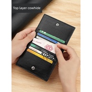 dompet perempuan beg dompet perempuan Small Men's Genuine Leather Women's Lightweight Mini Card Hold