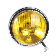 Retro Đen Sắt Ốp Lưng Đèn Pha Cho CG125 GN125 Xe Máy Cao Chùm Thấp Đèn Tròn Xe Máy Hội