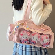 Kawaii Ita Messenger Bag Crossbody Shoulder Bag, Large Capacity Pin Display Bag Japanese Women'S Bag
